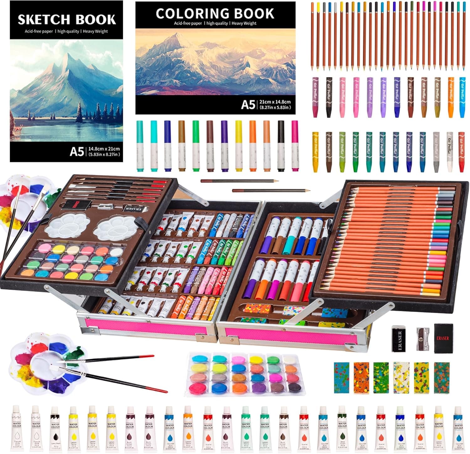 KINSPORY Art Sets, 139 Pack Painting Drawing Art Supplies Kit ...