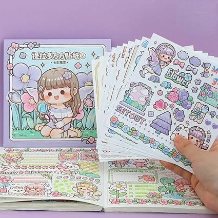 10 Sheets Kawaii Stickers Japanese Aesthetic School Office ...