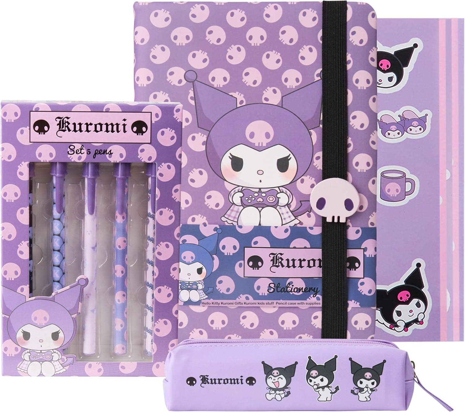 Get Trend Hello Kitty 禮物Kuromi 文具組可愛筆記本筆 ... - Amazon.com