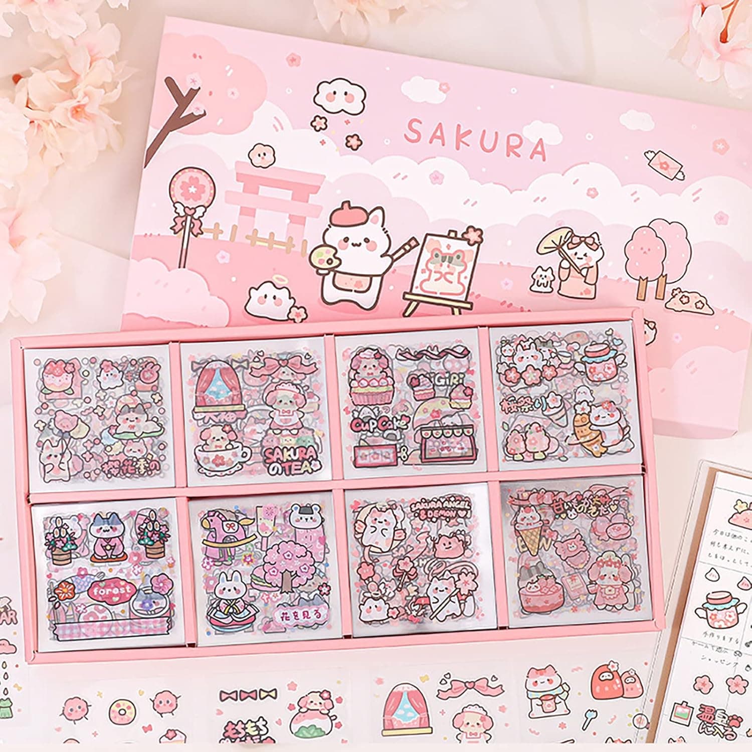 Doraking Kawaii Cute Animal Stickers for Journaling Scrapbooking ...