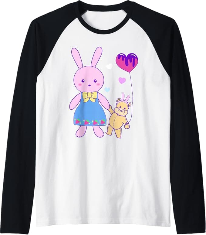 Yume Kawaii Bunny & Teddy Bear T-Shirt — Harajuku Fashion
